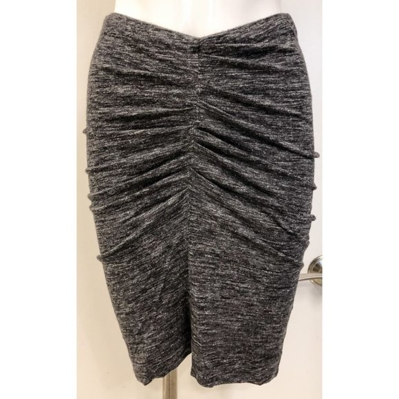 NEW ISABEL MARANT ETOILE Gathered Skirt Size 34 XS 2 Extra Small Gray High Low - Picture 1 of 8
